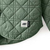 Skechers women's Diamond Woven Quilted Jacket in Agave Green for lifestyle wear