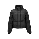 Skechers women's Diamond Woven Down Jacket in Black Beauty for lifestyle wear