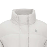 Skechers women's Diamond Woven Down Jacket in Vapor Blue for lifestyle wear