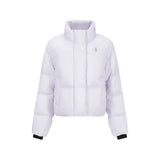 Skechers women's Diamond Woven Down Jacket in Purple Heather for lifestyle wear
