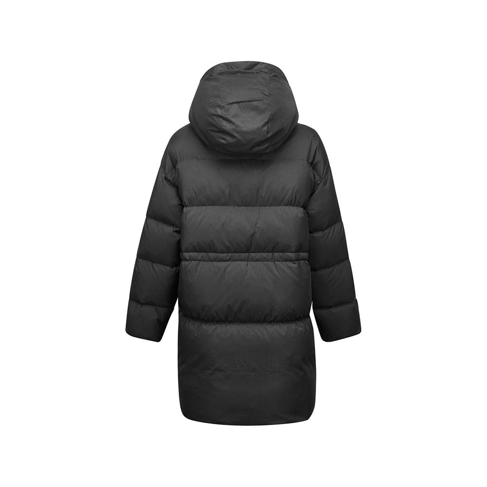 Skechers women's Diamond Woven Down Coat in Black Beauty for lifestyle wear