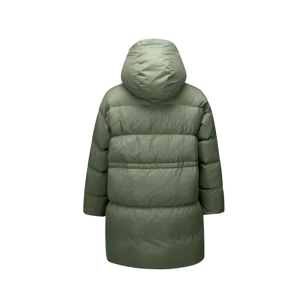 Skechers women's Diamond Woven Down Coat in Agave Green for lifestyle wear