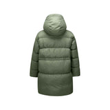 Skechers women's Diamond Woven Down Coat in Agave Green for lifestyle wear