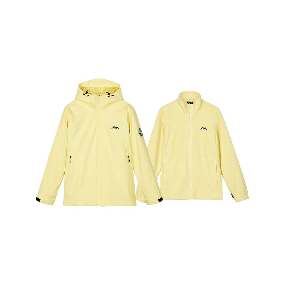 Skechers women's Go Trail 3 in 1 Jacket in Lemon Meringue for outdoor performance wear